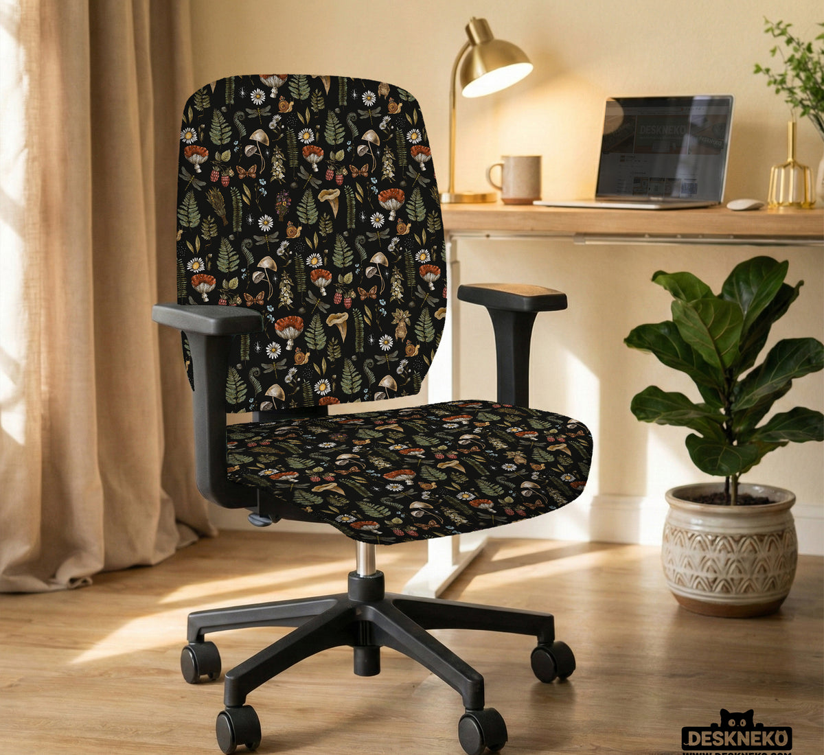 Woodland Pattern Desk Chair Cover - Chair Covers - Deskneko - Desk Chair Covers