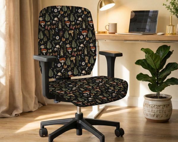 Woodland Pattern Desk Chair Cover - Chair Covers - Deskneko - Desk Chair Covers