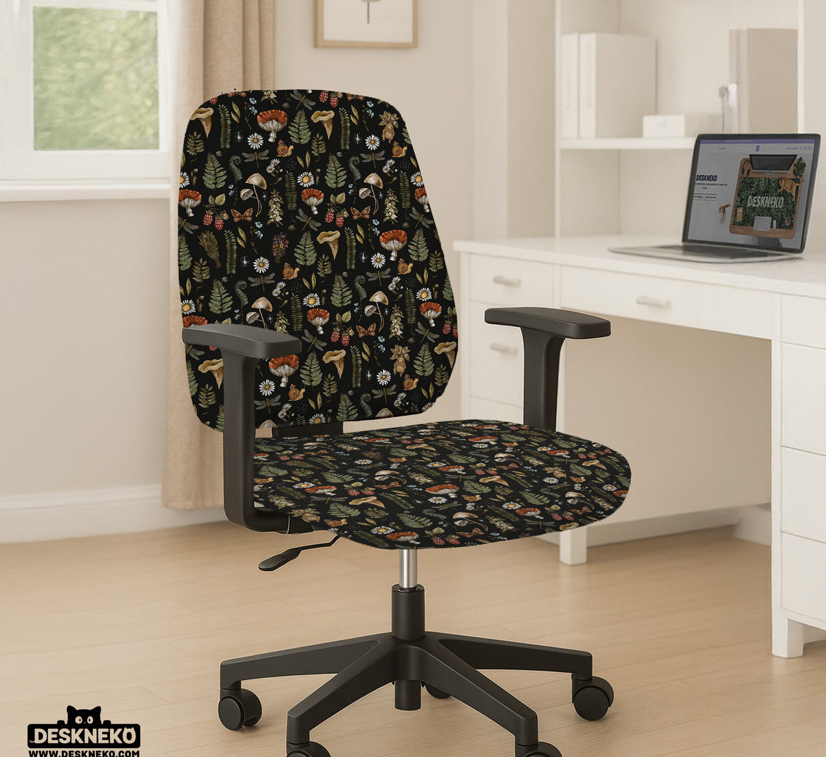 Woodland Pattern Desk Chair Cover - Chair Covers - Deskneko - Desk Chair Covers