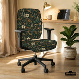 Dark Floral Chair Cover - Deskneko