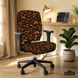 Orange Black Chair Cover - Deskneko