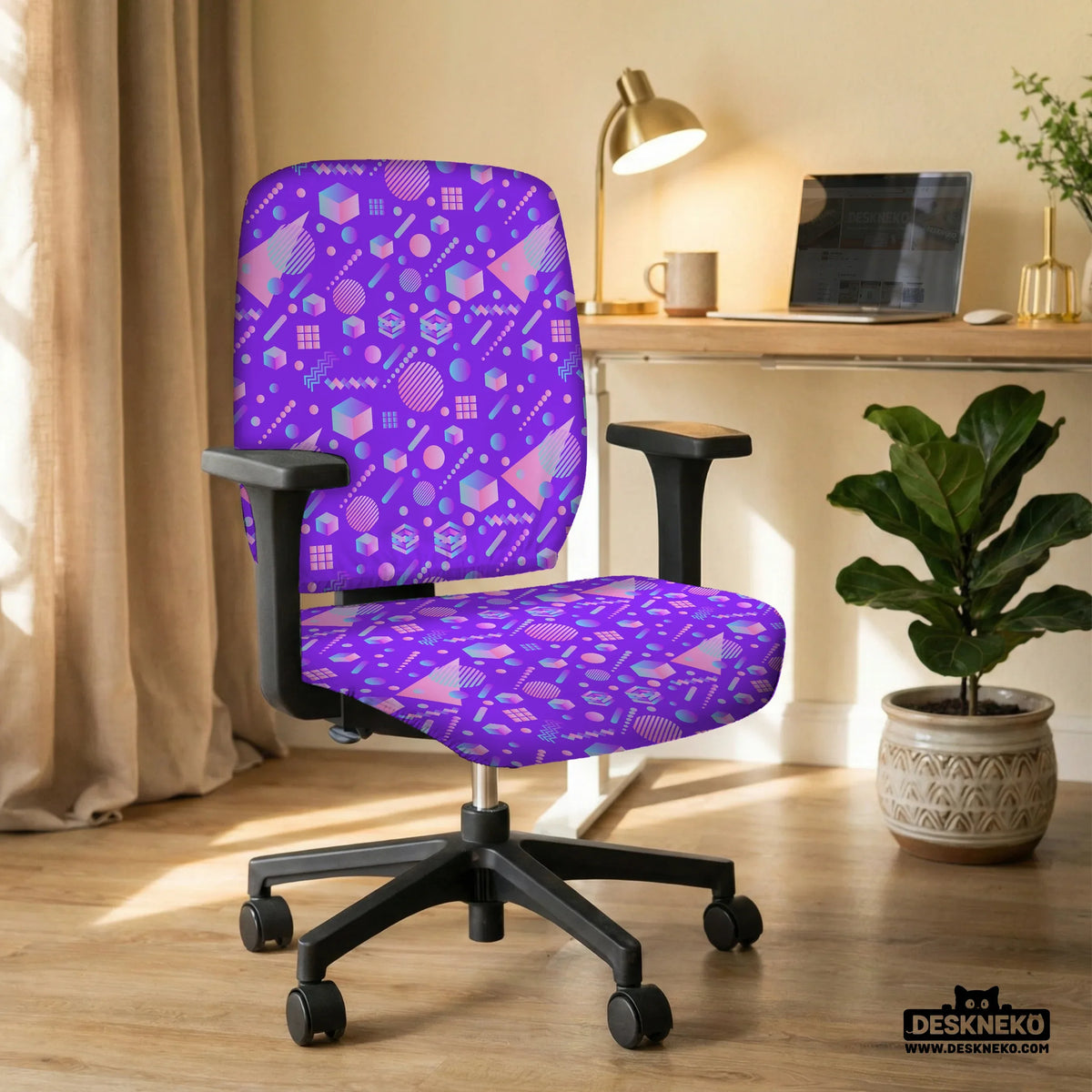 Geometric Chair Cover - Deskneko