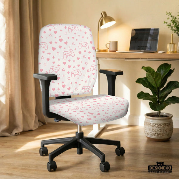 Pink Gamer Chair Cover - Deskneko