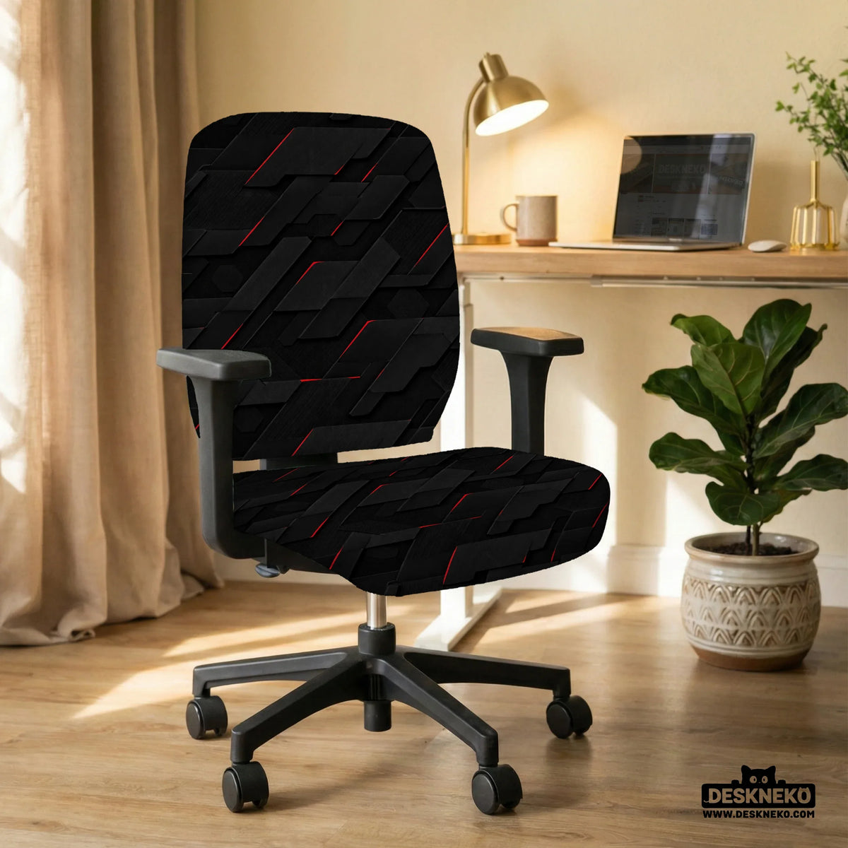 Black Tech Chair Cover - Deskneko