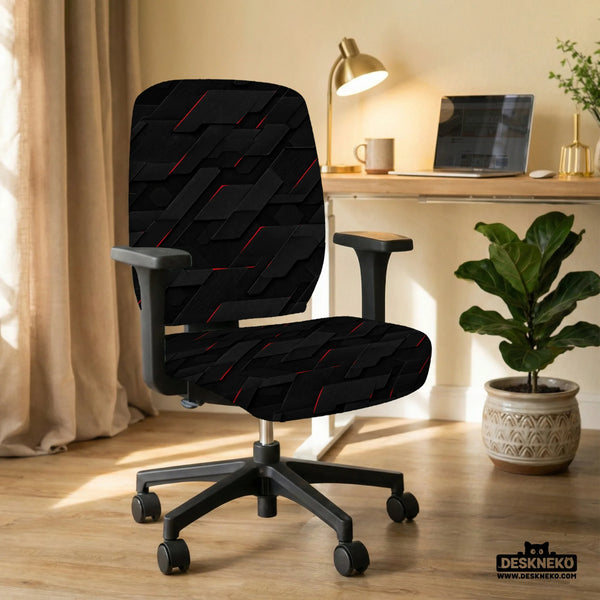 Black Tech Chair Cover - Deskneko