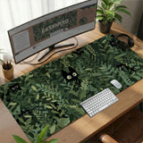 Botanical Cat Ergonomic Mousepad with Wrist Rest for Desk Comfort - Deskneko
