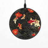 Japanese Koi Floral Wireless Charger - Deskneko