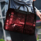 Red Cyberpunk Laptop Sleeve & Bag - Deskneko