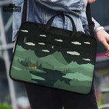 Green Cat Mountains Laptop Sleeve & Bag - Deskneko