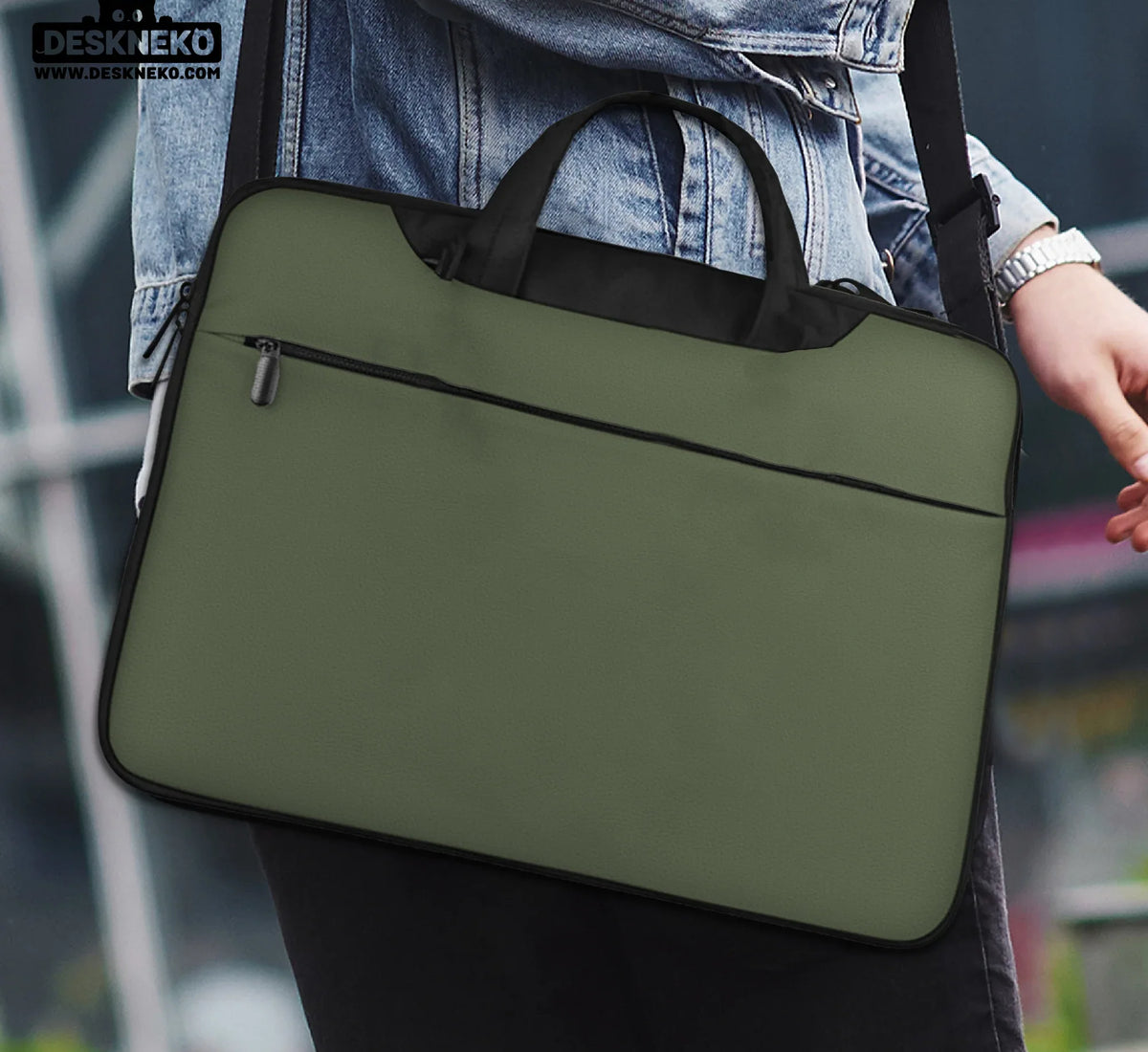 Midnight Olive Laptop Sleeve - Deskneko