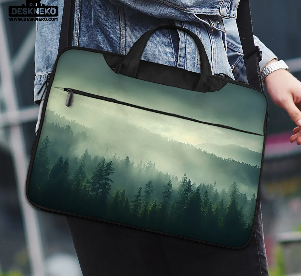 Misty Forest Nordic Laptop Sleeve - Deskneko
