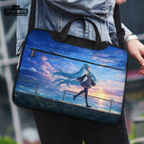 Blue Anime Laptop Sleeve with Handle - Deskneko