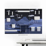 Navy Cat Hills Pegboard Organizer Set with Accessories - Deskneko