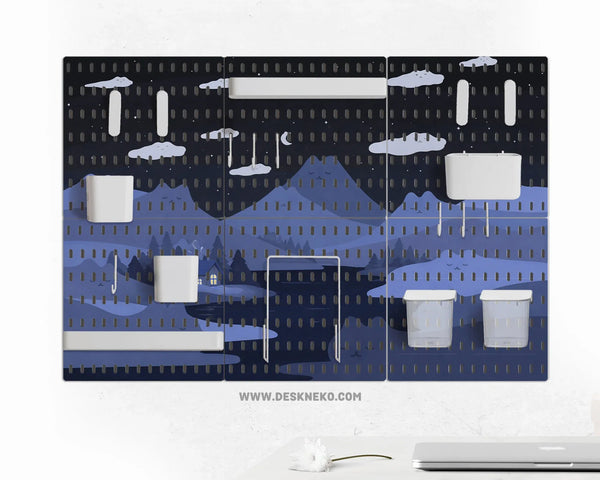 Navy Cat Hills Pegboard Organizer Set with Accessories - Deskneko