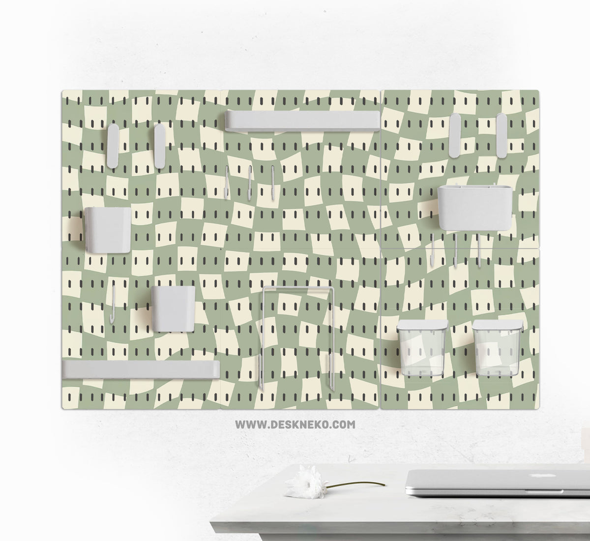Green Checker Pegboard - Pegboard - Deskneko - Pegboards