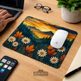 Sunset Forest Mountain Desk Mat - Deskneko