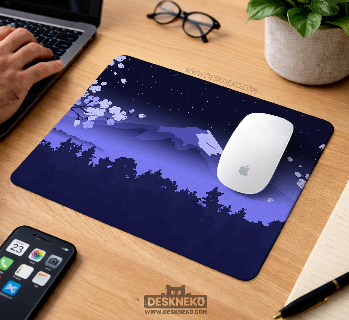 Blue Mount Fuji Desk Mat Mousepad - Desk Mat - Deskneko - Desk Mats & Mousepads
