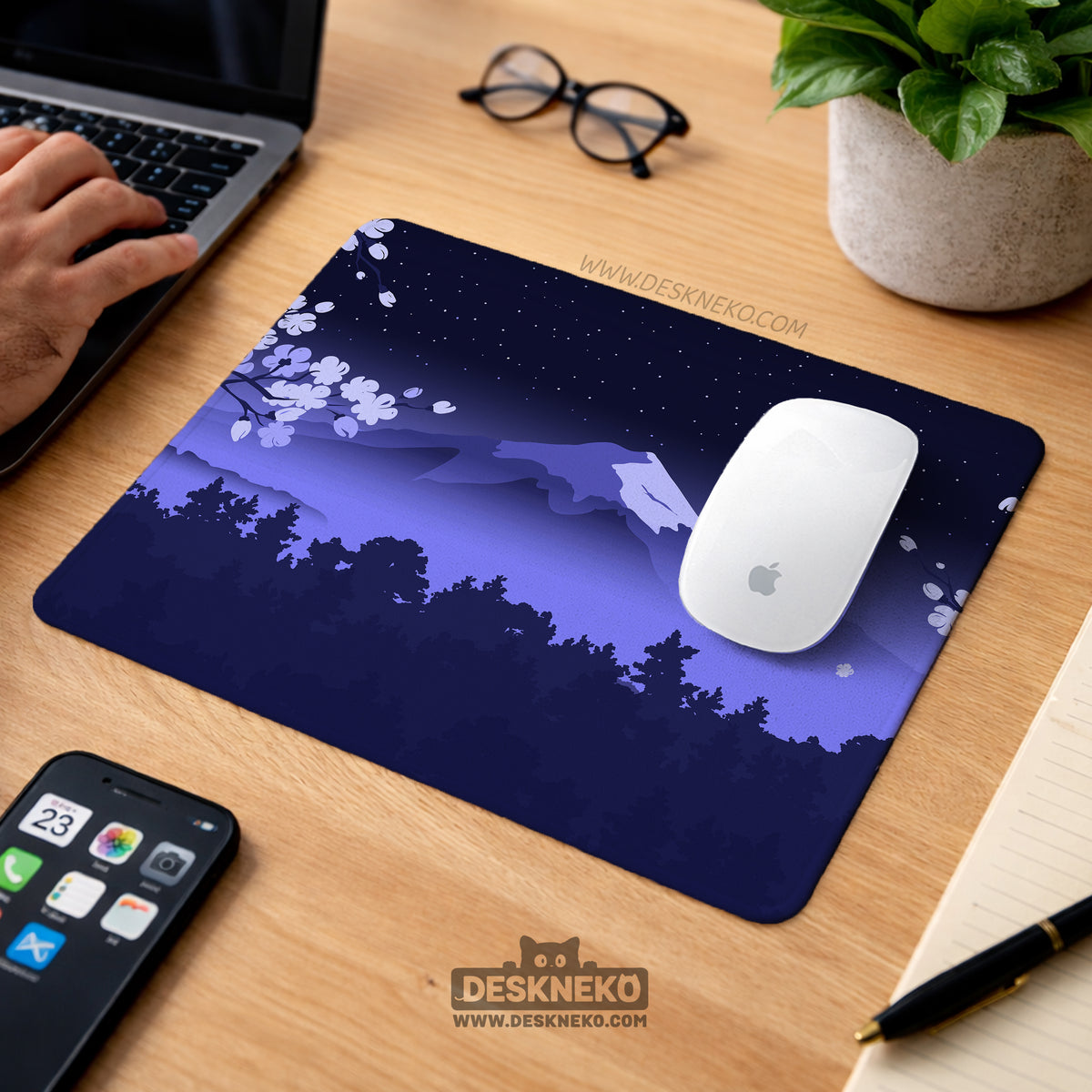 Blue Mount Fuji Desk Mat Mousepad - Desk Mat - Deskneko - Desk Mats & Mousepads