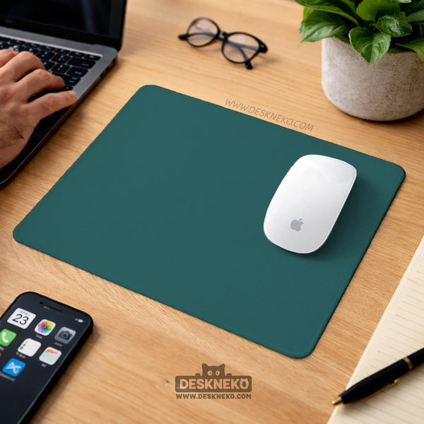 Ergonomic Teal Mousepad with Wrist Rest for Office and Gaming - Deskneko