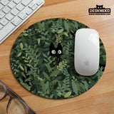 Botanical Cat Ergonomic Mousepad with Wrist Rest for Desk Comfort - Deskneko