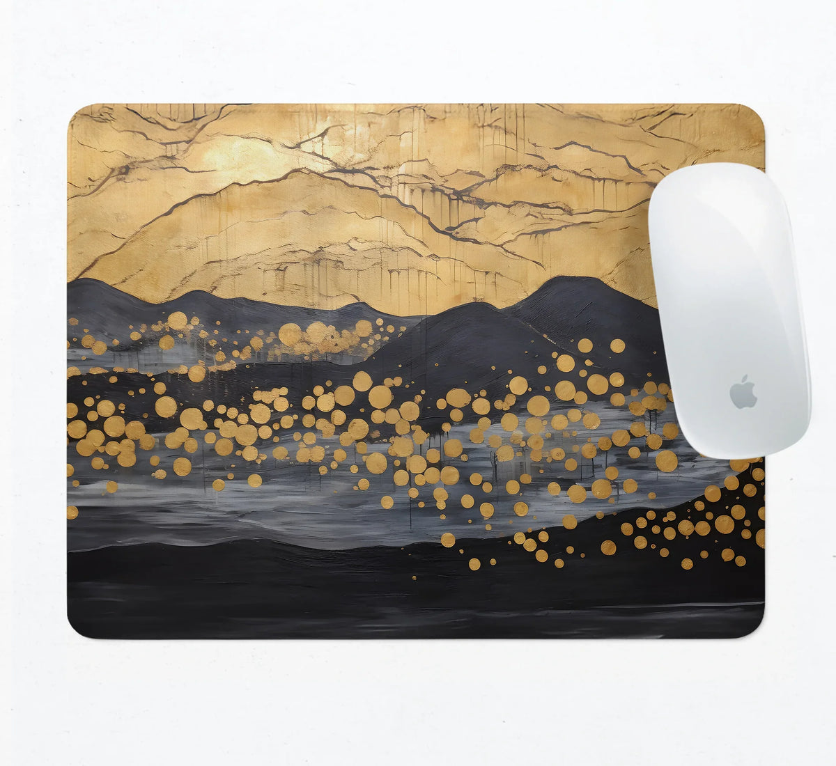 Gold Abstract Mousepad - Deskneko