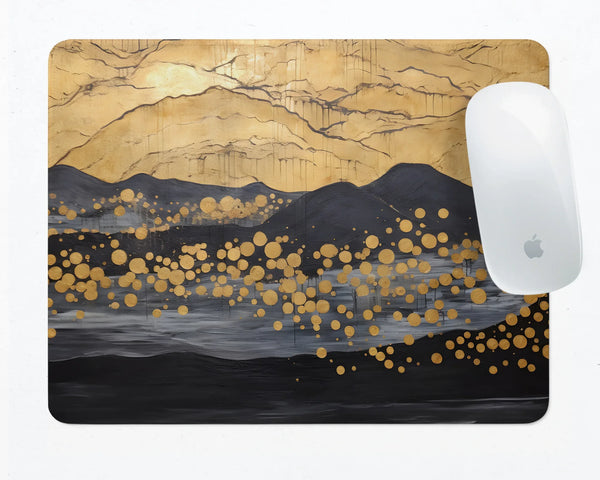 Gold Abstract Mousepad - Deskneko