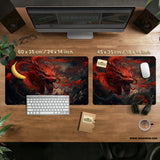 Crimson Red Dragon Desk Mat Mousepad - Desk Mat - Deskneko - Desk Mats & Mousepads