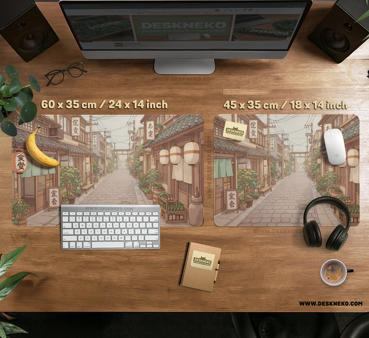 Beige Japandi Desk Mat Mousepad - Desk Mat - Deskneko - Desk Mats & Mousepads