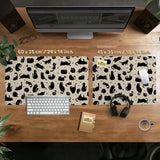 Black Cat Desk Mat, Cute XL Mousepad for Cozy Office and Gaming Setup - Deskneko