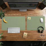 Sage Green Desk Mat XXL Extended Mousepad for Office and Gaming - Deskneko
