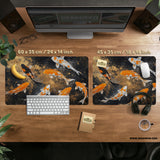 Black Gold Koi Desk Mat Mousepad - Desk Mat - Deskneko - Desk Mats & Mousepads