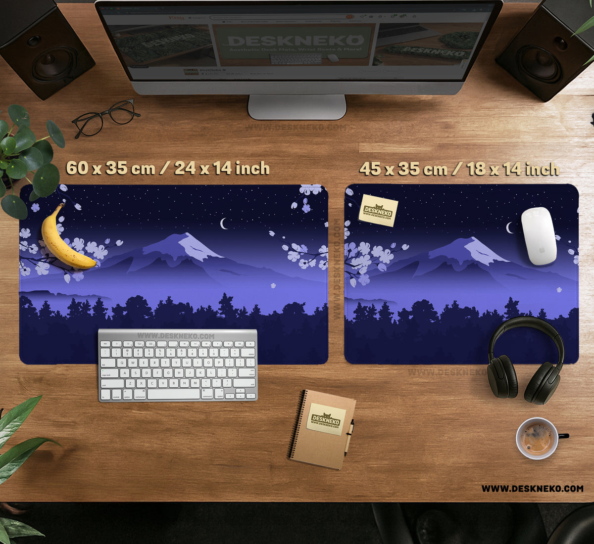 Blue Mount Fuji Desk Mat Mousepad - Desk Mat - Deskneko - Desk Mats & Mousepads