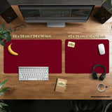 Burgundy Desk Mat for Gaming and Office Desks | Premium Mousepad - Deskneko