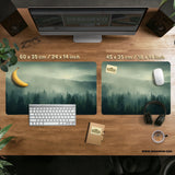 Sage Green Forest Desk Mat Extended XXL Mousepad - Deskneko