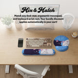 Blue Anime Aesthetic Desk Mat Mousepad - Desk Mat - Deskneko - Desk Mats & Mousepads