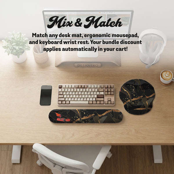 Koi Waves Desk Mat - Desk Mat - Deskneko - Desk Mats & Mousepads