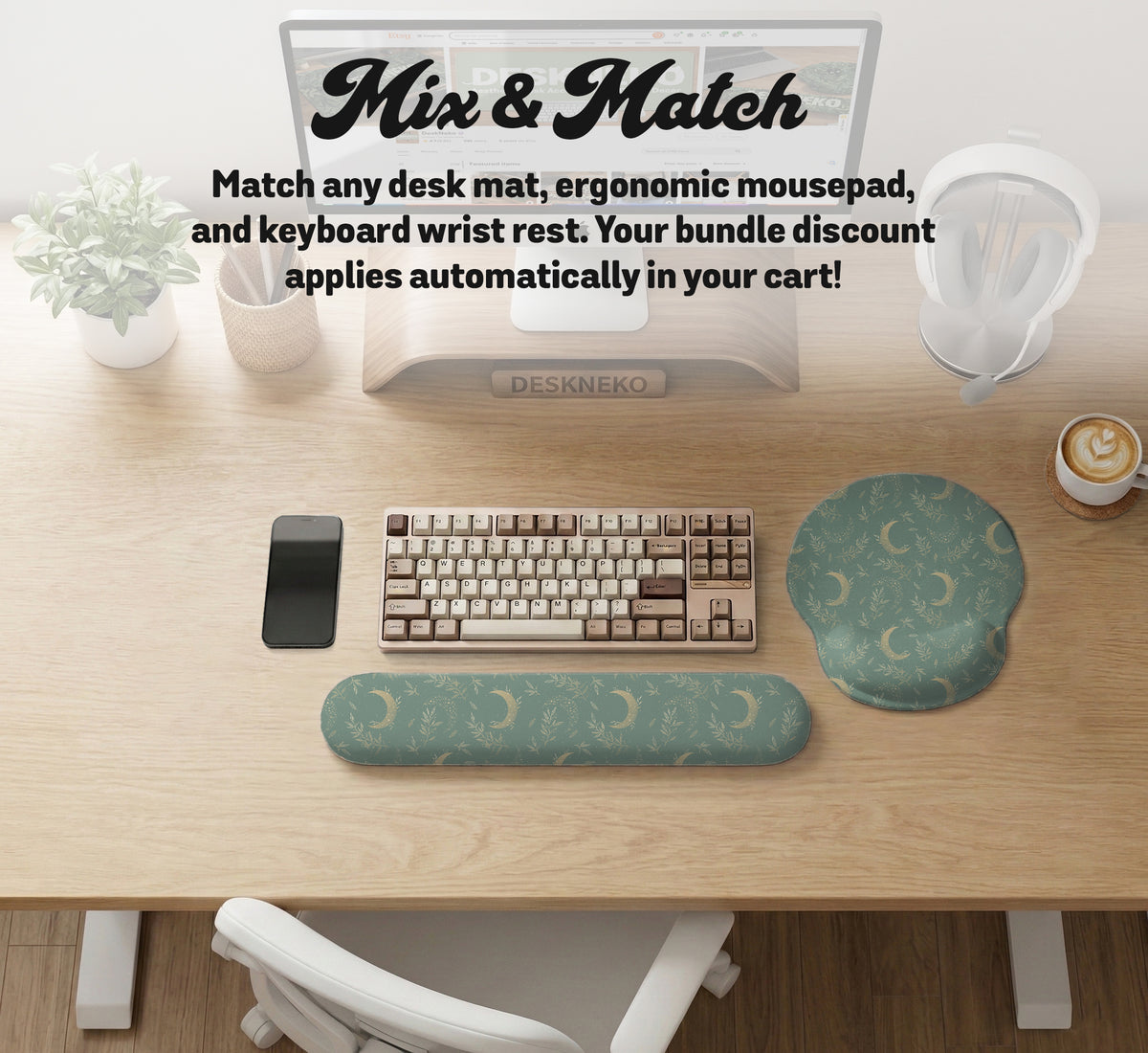 Celestial Moon Desk Mat - Desk Mat - Deskneko - Desk Mats & Mousepads