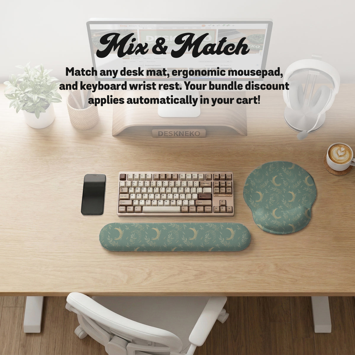 Celestial Moon Desk Mat - Desk Mat - Deskneko - Desk Mats & Mousepads