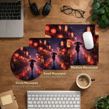 Lofi Anime Desk Mat XXL Extended Japanese Rainy Street - Deskneko