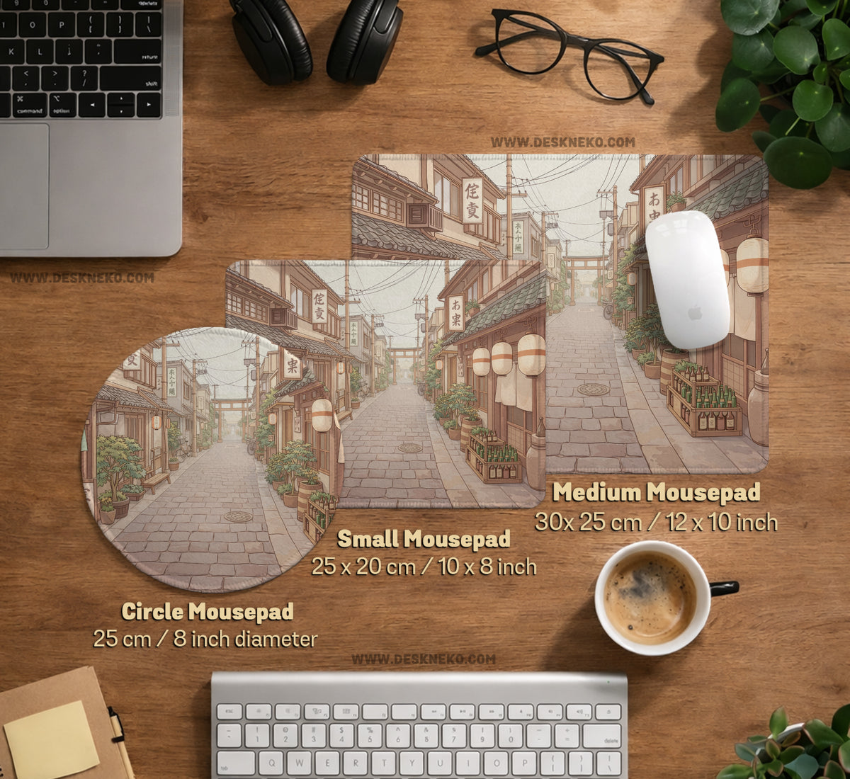 Beige Japandi Desk Mat Mousepad - Desk Mat - Deskneko - Desk Mats & Mousepads