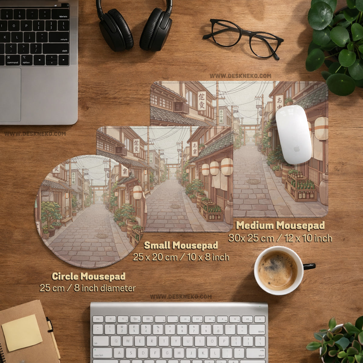 Beige Japandi Desk Mat Mousepad - Desk Mat - Deskneko - Desk Mats & Mousepads