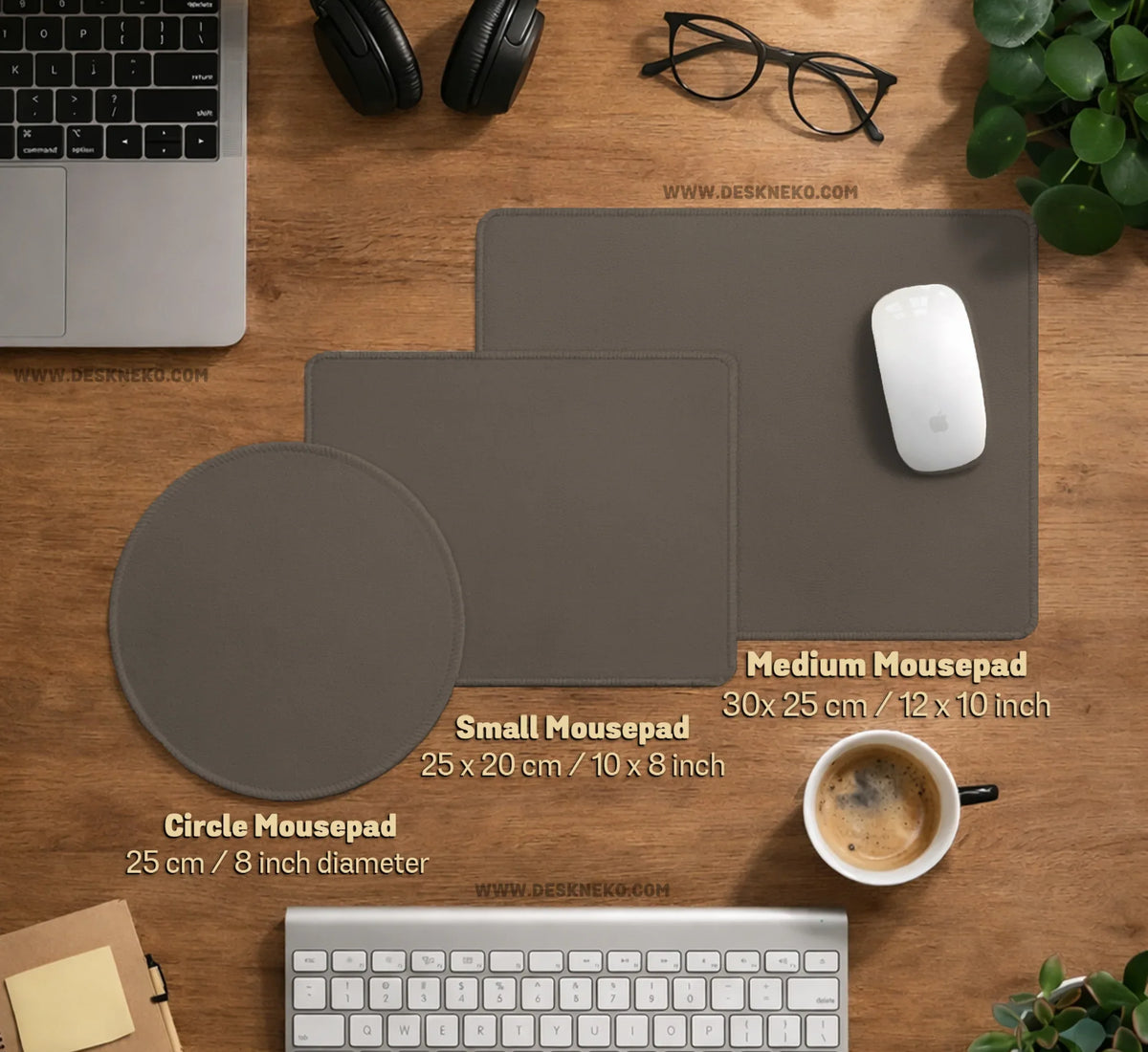 Cocoa Brown Minimalist - Deskneko
