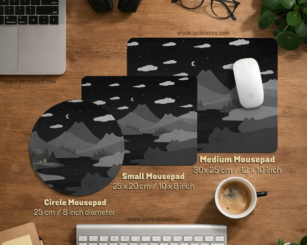 Midnight Cat Mountains Mousepad - Deskneko