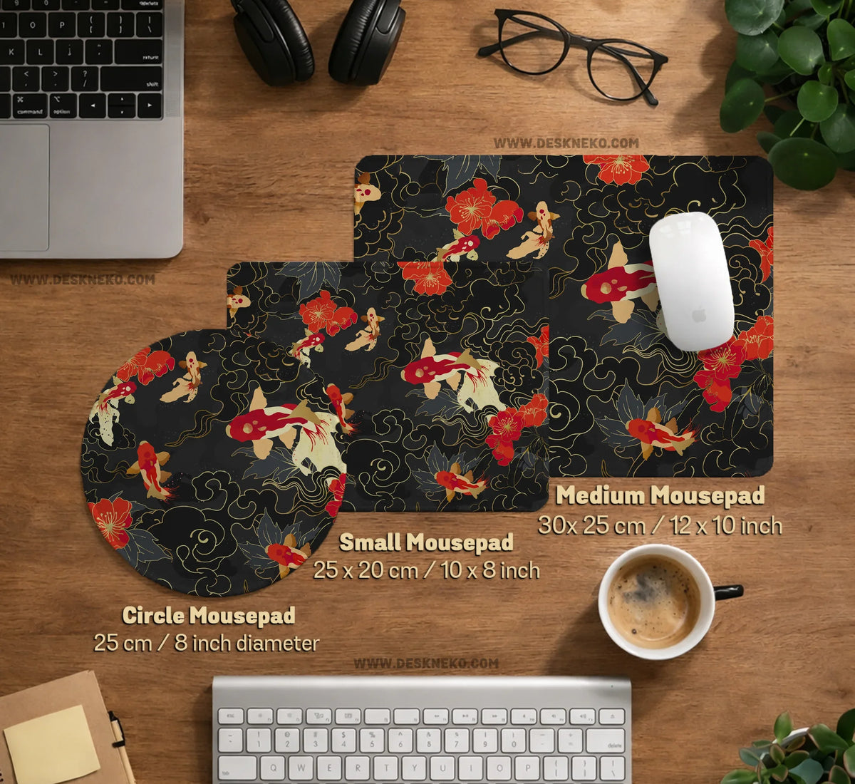 Koi Fish Desk Mat Mousepad - Deskneko
