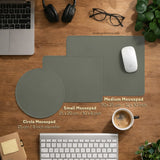 Eucalyptus Sage Desk Mat, Minimalist Extended Mousepad, Waterproof - Deskneko