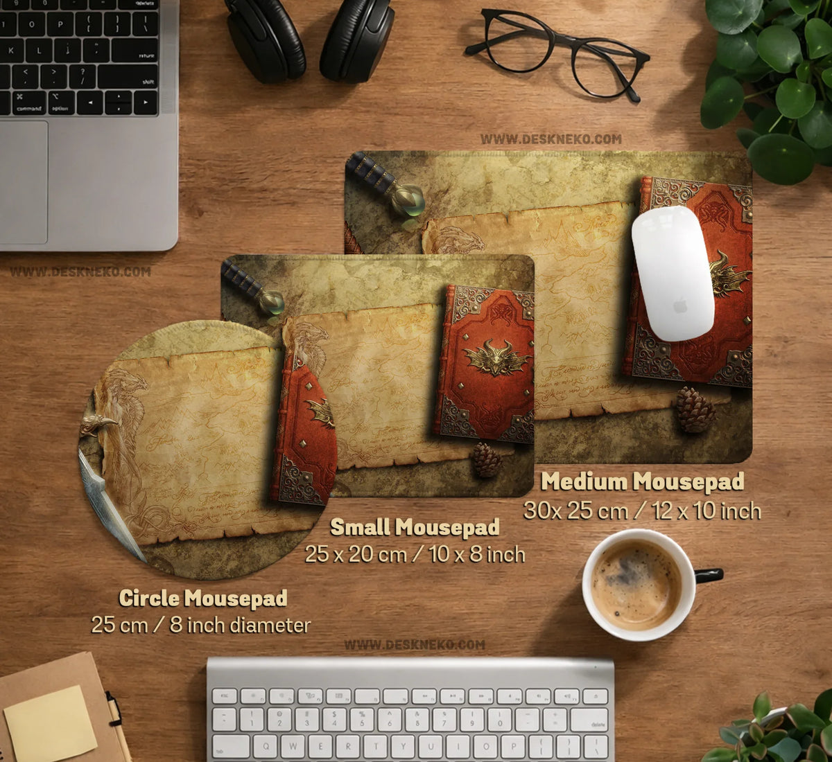 Fantasy Map Deskmat Mousepad, - Deskneko