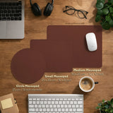 Ergonomic Mahogany Mousepad with Wrist Rest for Office and Gaming - Deskneko