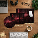 Red Cyberpunk Tokyo Cat Desk Mat - Deskneko
