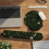 Botanical Ergonomic Mousepad with Wrist Rest for Cozy Desk Setup - Deskneko