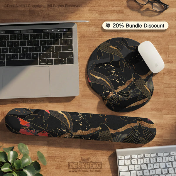 Koi Waves Desk Mat - Desk Mat - Deskneko - Desk Mats & Mousepads